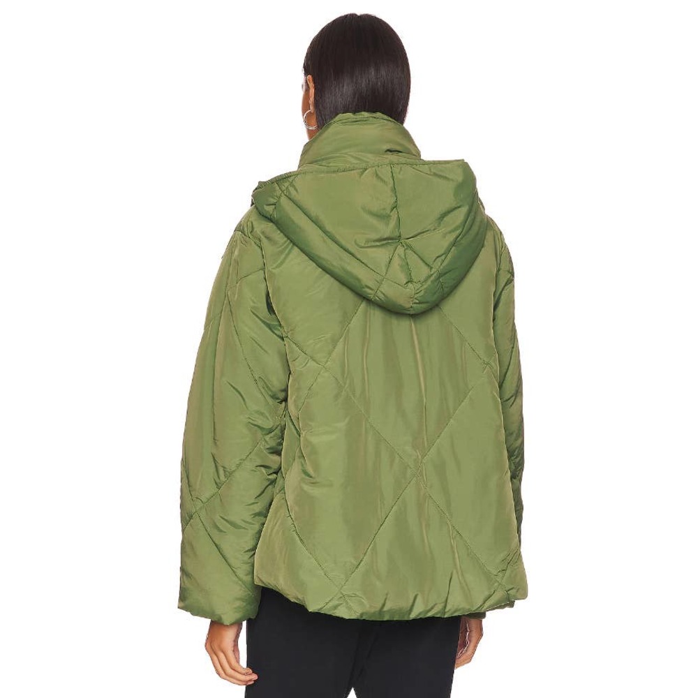 $168 MSRP Free People Womens Hooded Quilted Puffer Forest Glenn - Picture 4 of 5